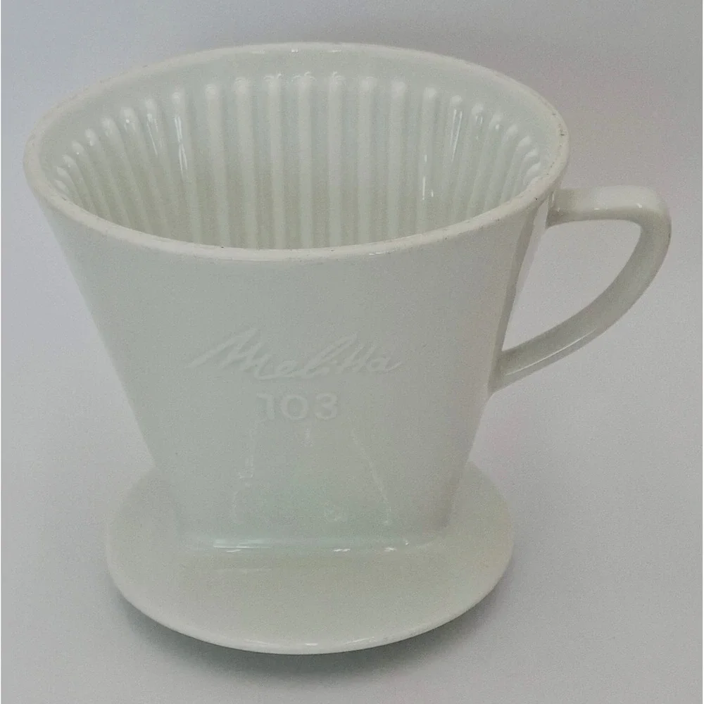 Vintage Melitta 103 Large Porcelain Coffee Dripper 3 Hole Pour Over Germany